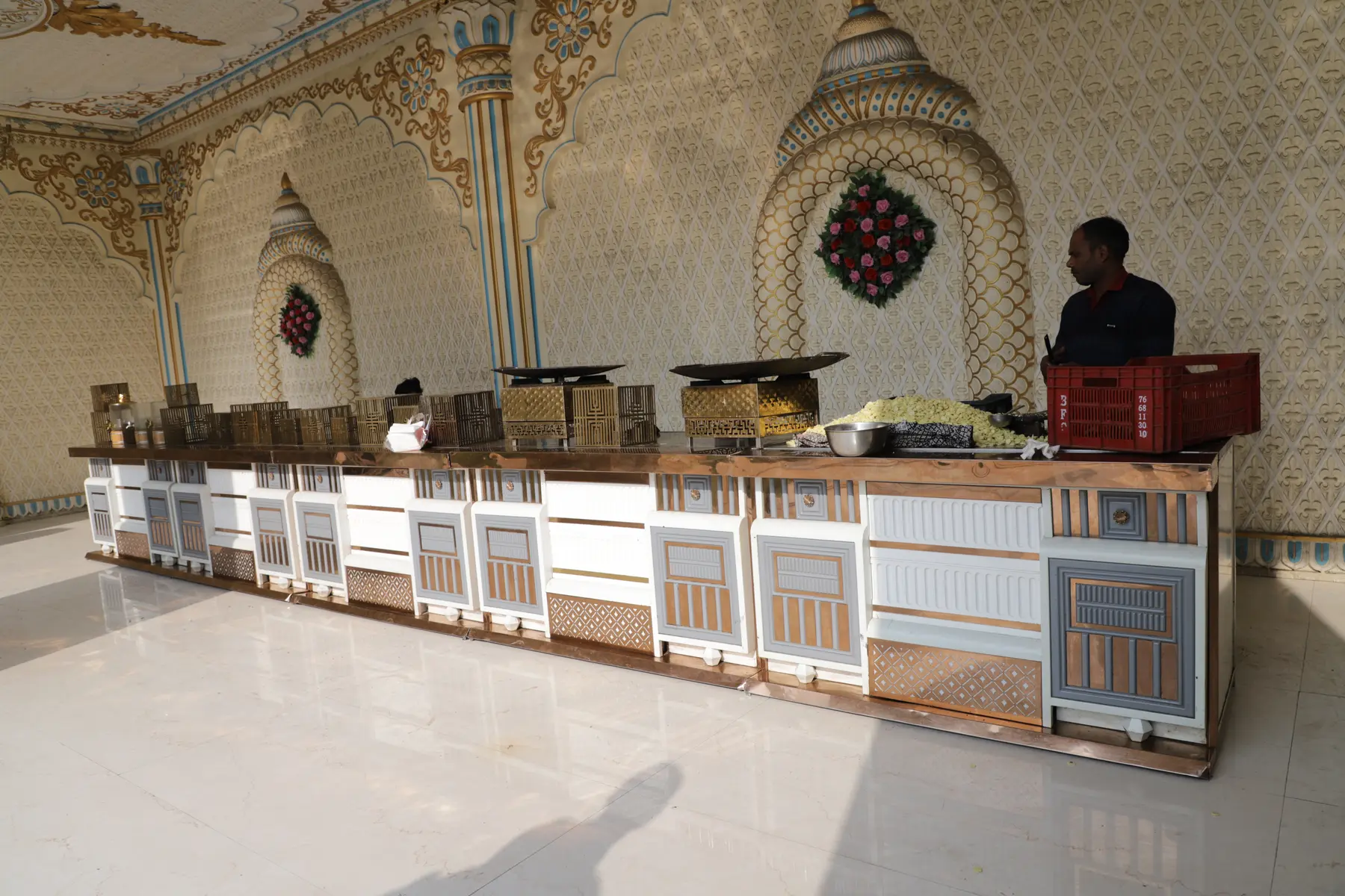 Plated service at a corporate event in Delhi
